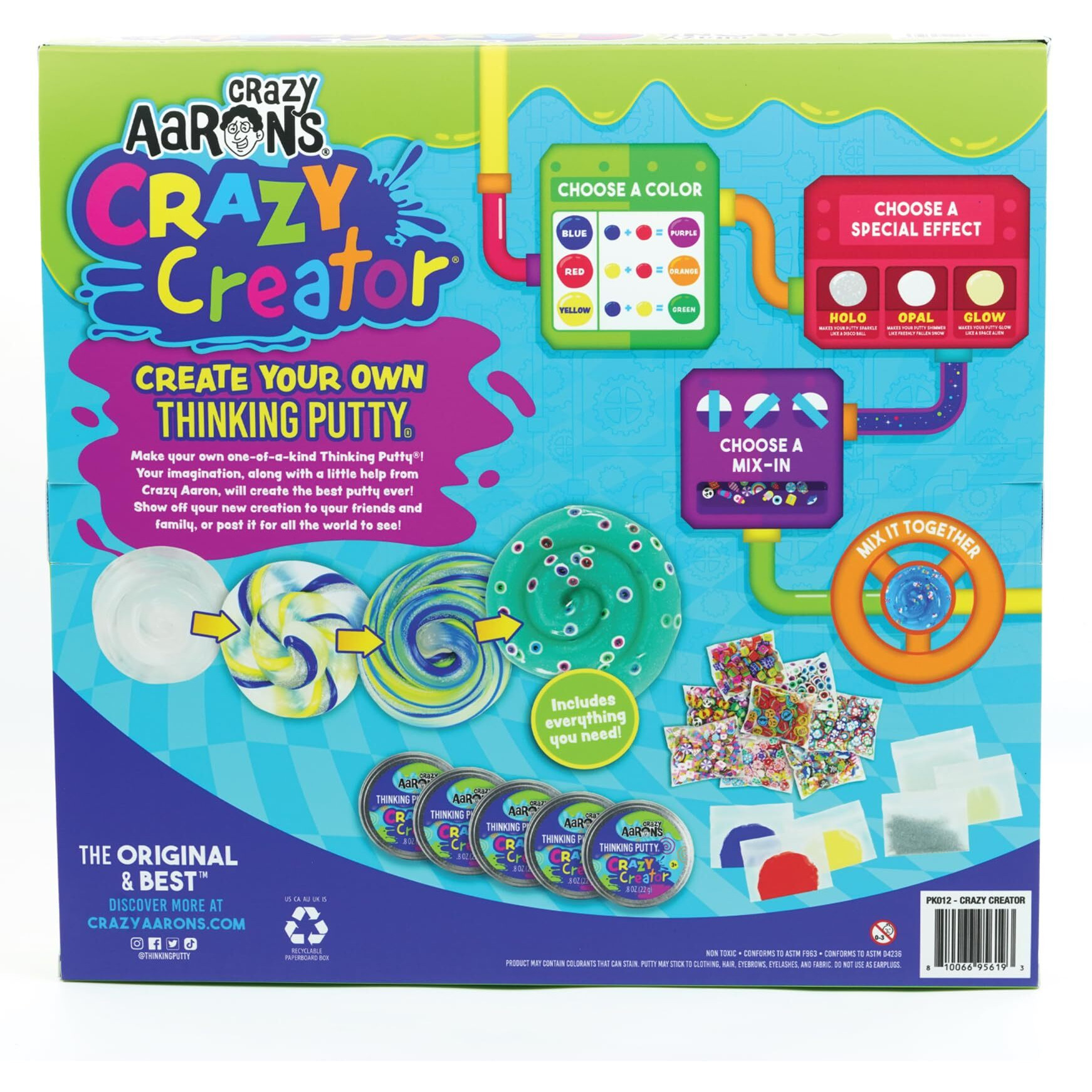 Crazy Aaron's Crazy Creator Thinking Putty Kit - Never Dries Out - Sensory Play Putty - Creative Toy For Kids And Adults - Crazy Aarons Thinking Putty - Made In The Usa