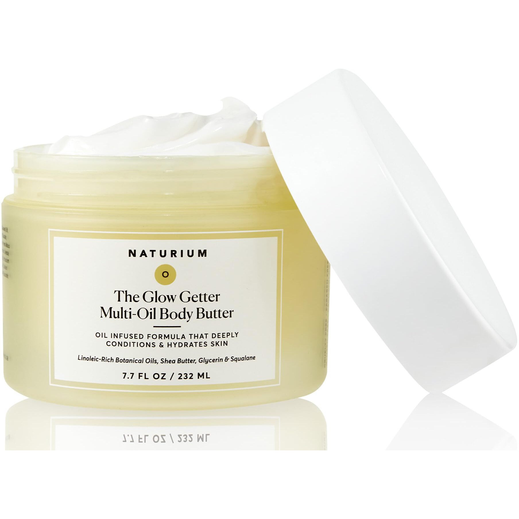 Naturium The Glow Getter Whipped Multi-Oil Body Butter  Firming Cream & Body Moisturizer With Shea Butter  7.7 Fl Oz