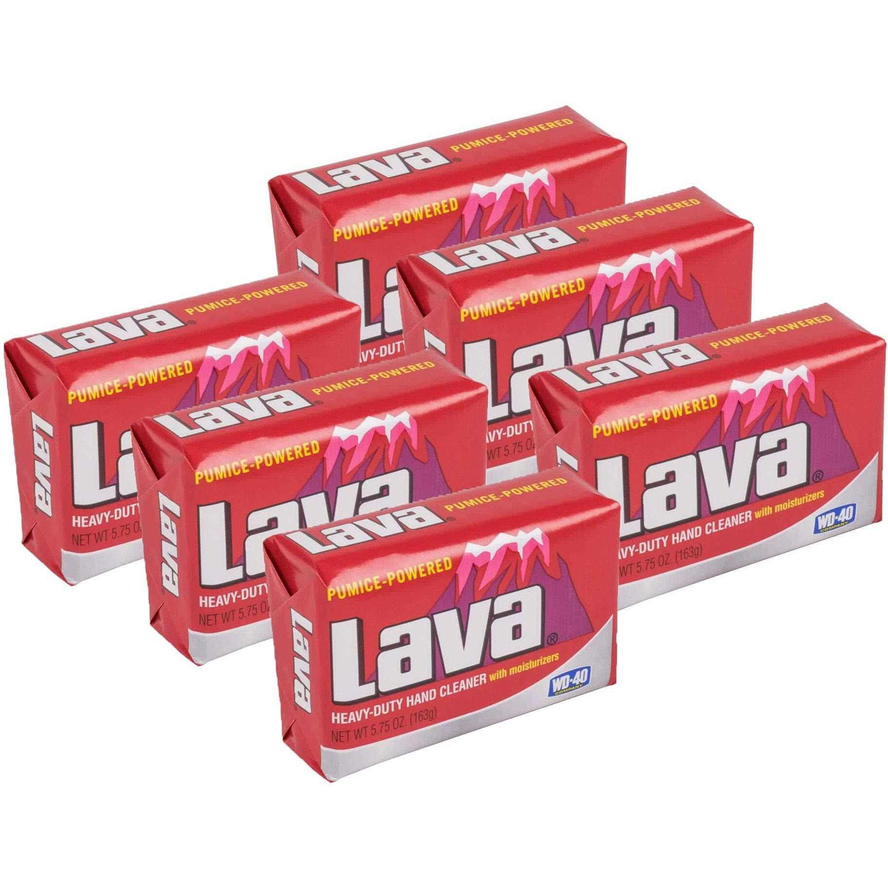 Lava 10185 Pumice Hand Cleaning And Moisturizing Bar Soap 5.75 Ounces (6 Pack)