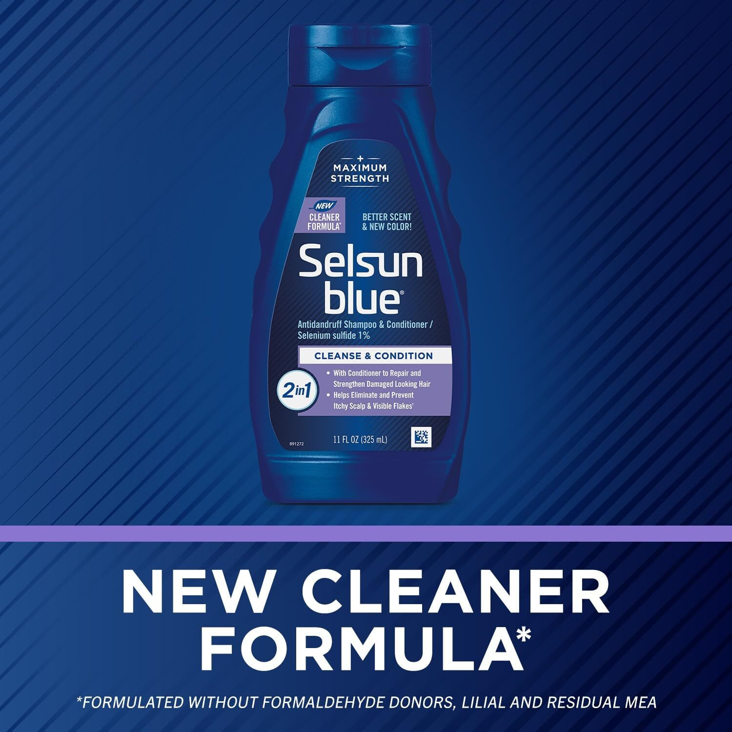 Selsun Blue 2-In-1 Antidandruff Shampoo & Conditioner  Maximum Strength 2-In-1 Treatment With Selenium Sulfide  11 Fl. Oz.