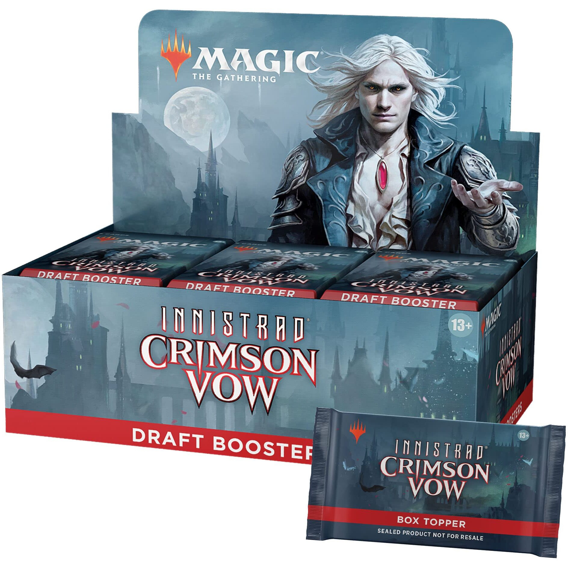 Magic The Gathering Innistrad Crimson Vow Draft Booster Box | 36 Packs + Dracula Box Topper (541 Magic Cards)