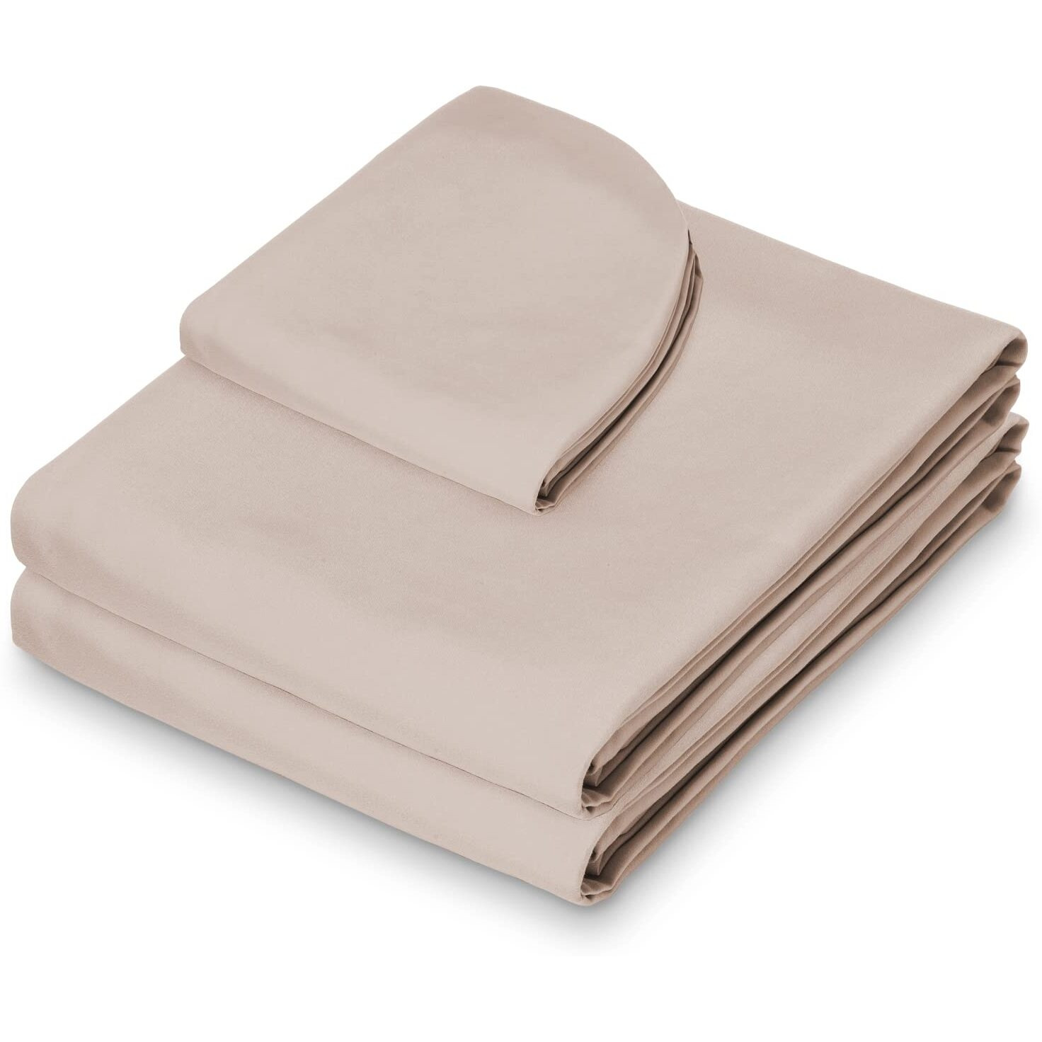 Saloniture 3-Piece Microfiber Massage Table Sheet Set - Premium Facial Bed Cover - Includes Flat And Fitted Sheets With Face Cradle Cover - Sand Brown