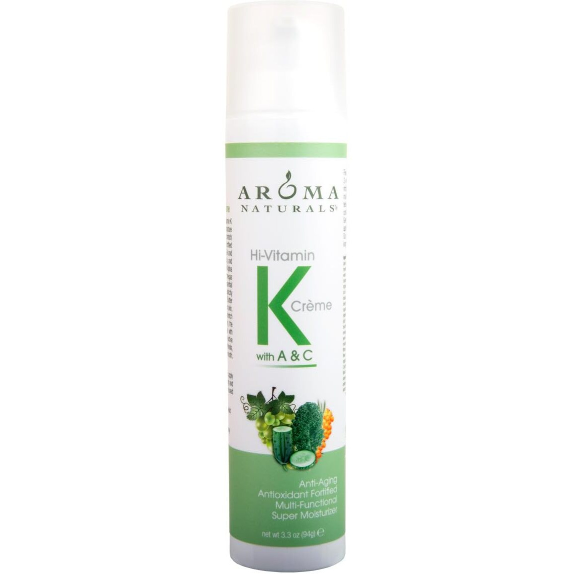 Aroma Naturals Vitamin K Plus A And C Omega-X Moisturizing Vitamin Cream  3.3 Ounce