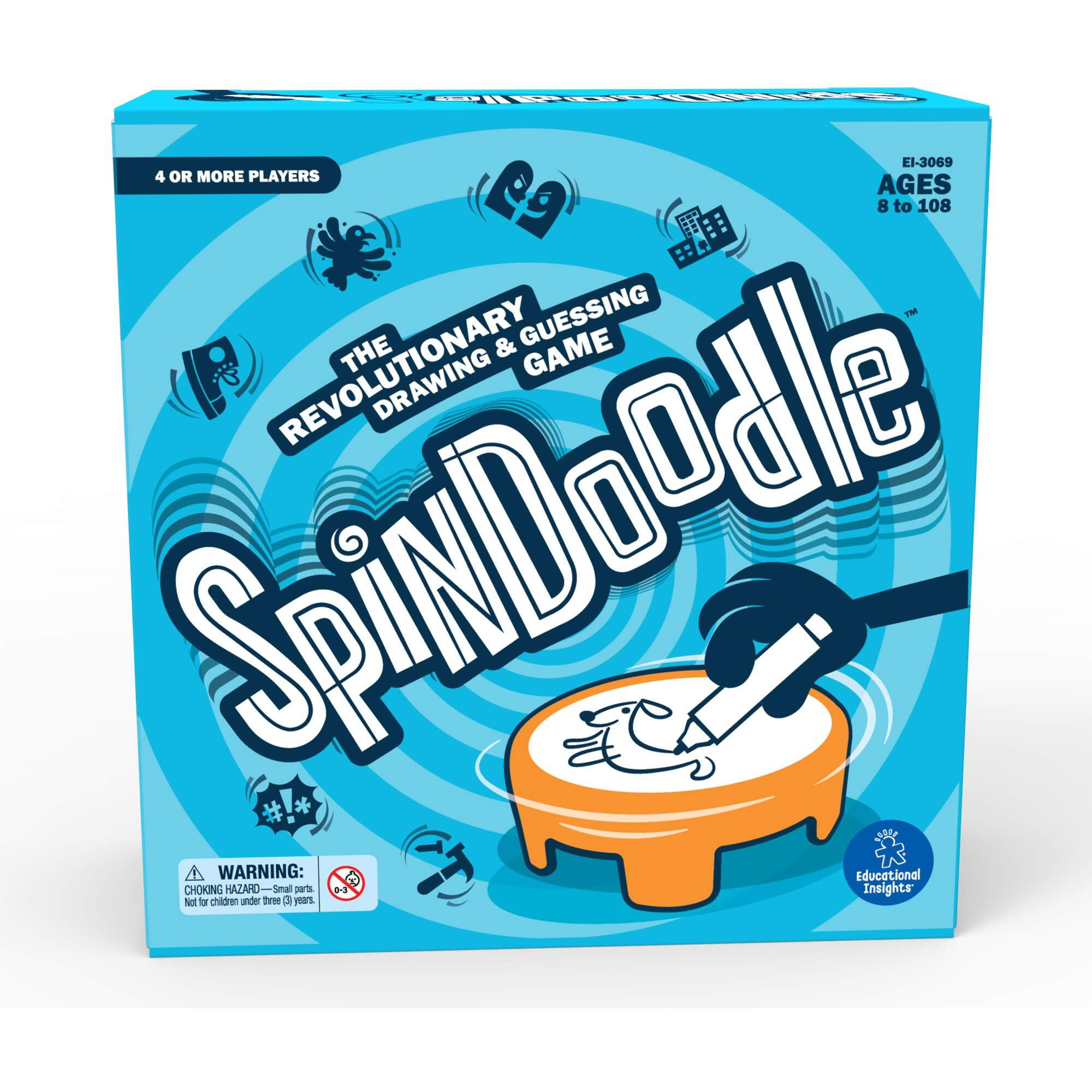 Educational Insights Spindoodle Quick Drawing Board Game - Fun Family Games  Board Games For Adults And Kids Ages 8+  Perfect For Family Parties And Game Night