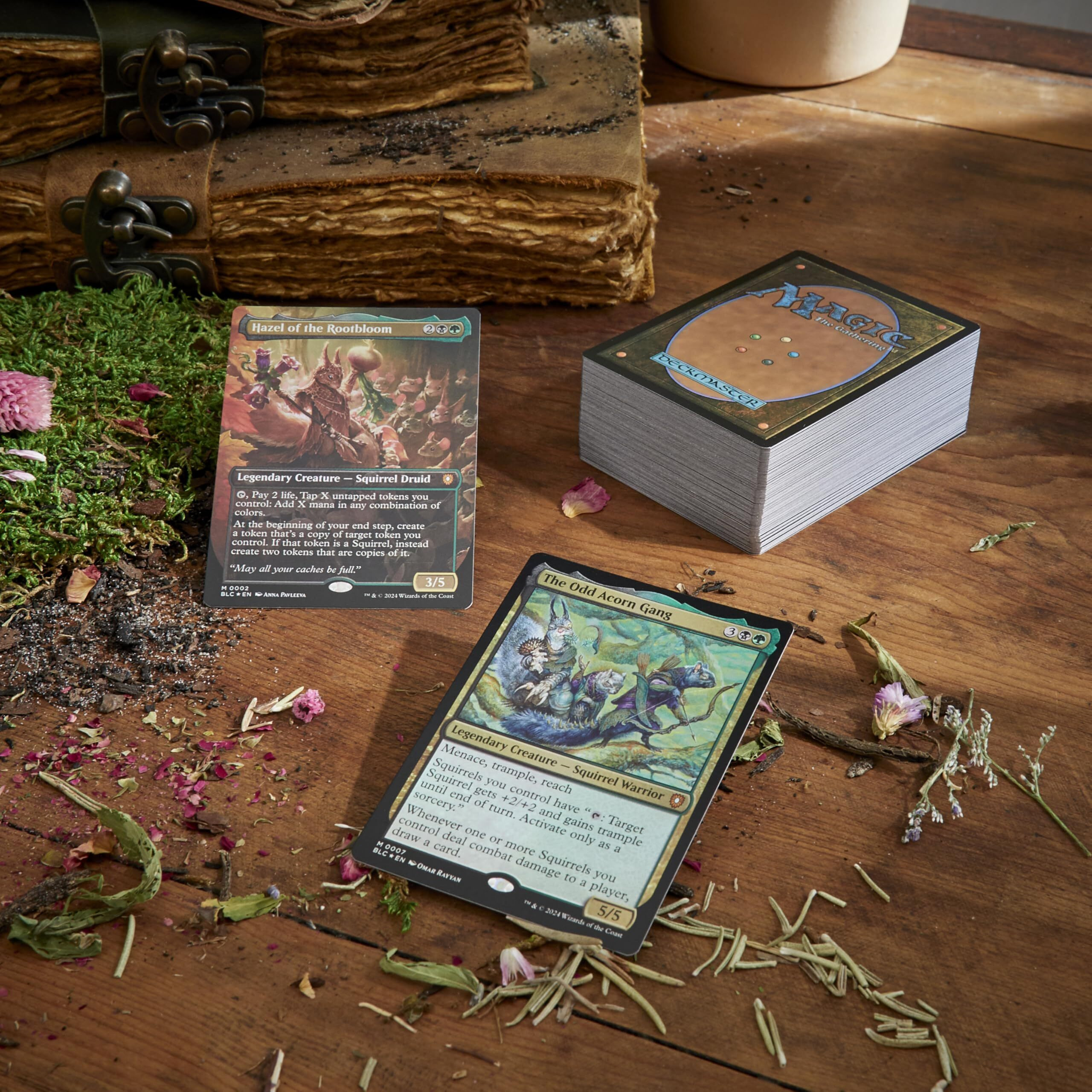 Magic The Gathering Bloomburrow Commander Deck - Squirreled Away (100-Card Deck  2-Card Collector Booster Sample Pack + Accessories)