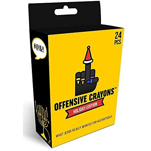 Milktoast Brands Offensive Crayons Holiday Edition - Funny Gag Gift For White Elephant  Office Parties  Secret Santa  Snarky Adult Humor  Sarcastic Christmas Gifts For Mom  Dad  Co-Workers  & Friends