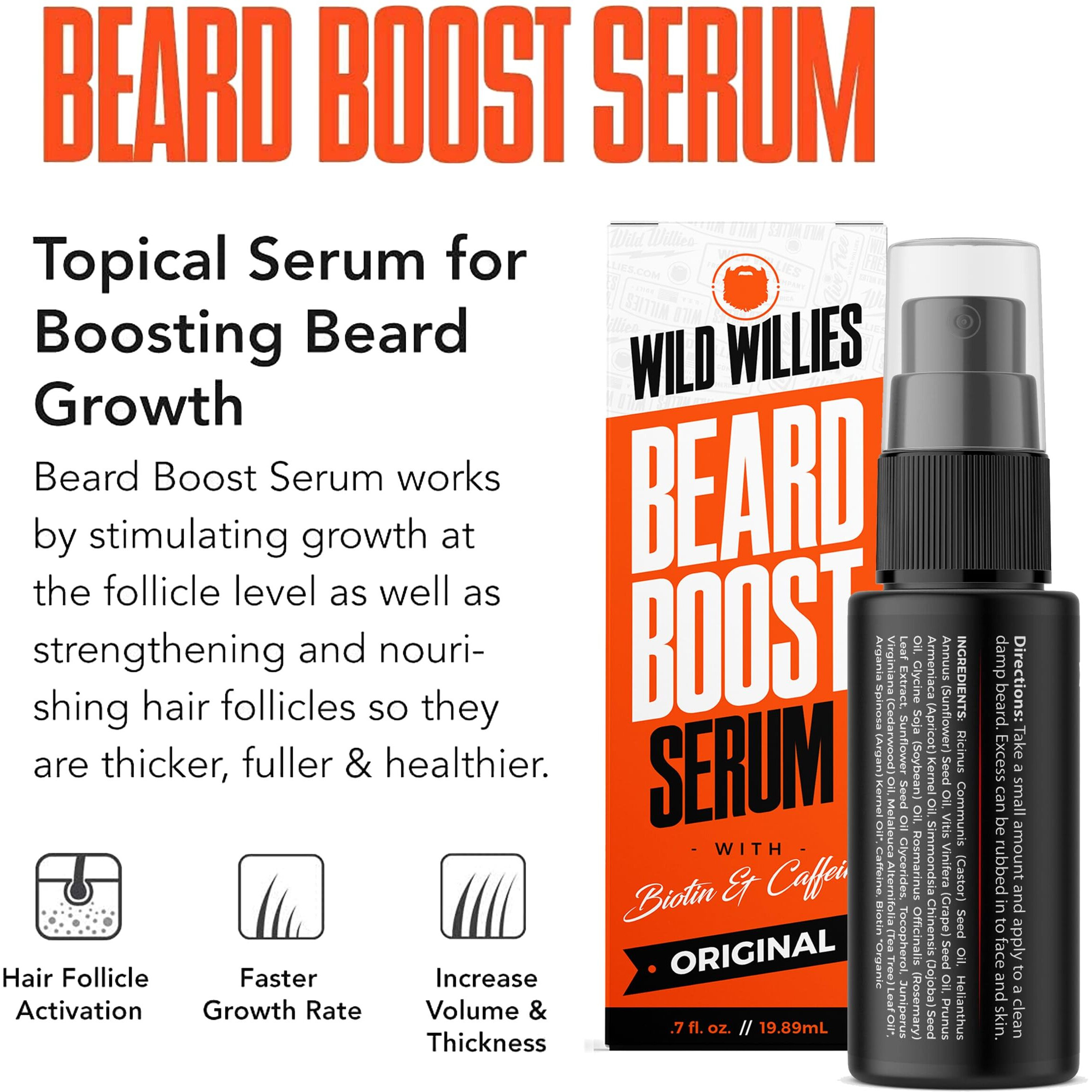 Wild Willies Beard Care Kit  Biotin Fortified Shampoo And Conditioner With Caffeine  Two 4-Oz Bottles  Promotes Healthy Beard Growth