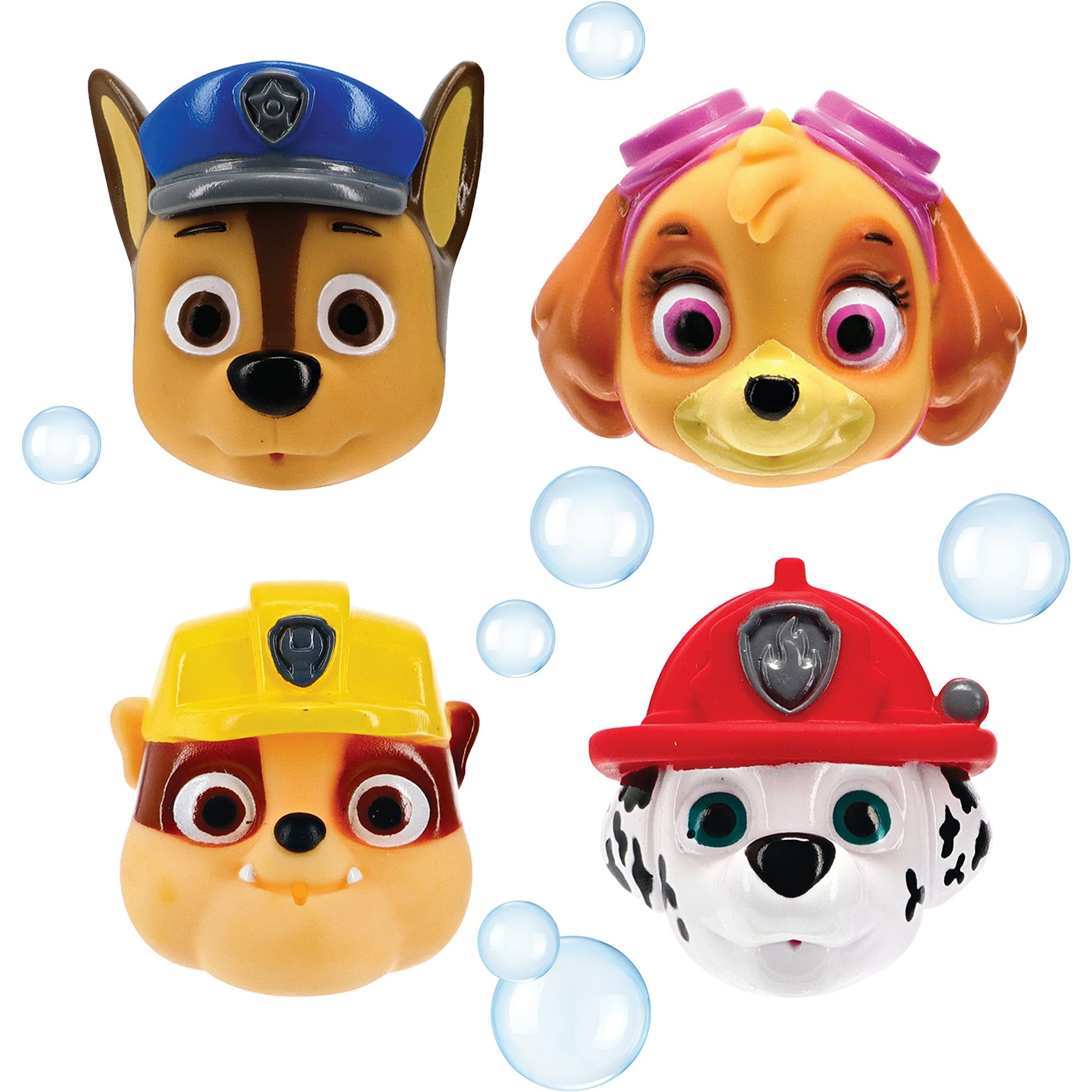 Nickelodeon's Paw Patrol Chase  Marshall  Rubble  And Skye Squirt Toy Set For Childrens' Bath Time Fun  Multicolor  4 Piece