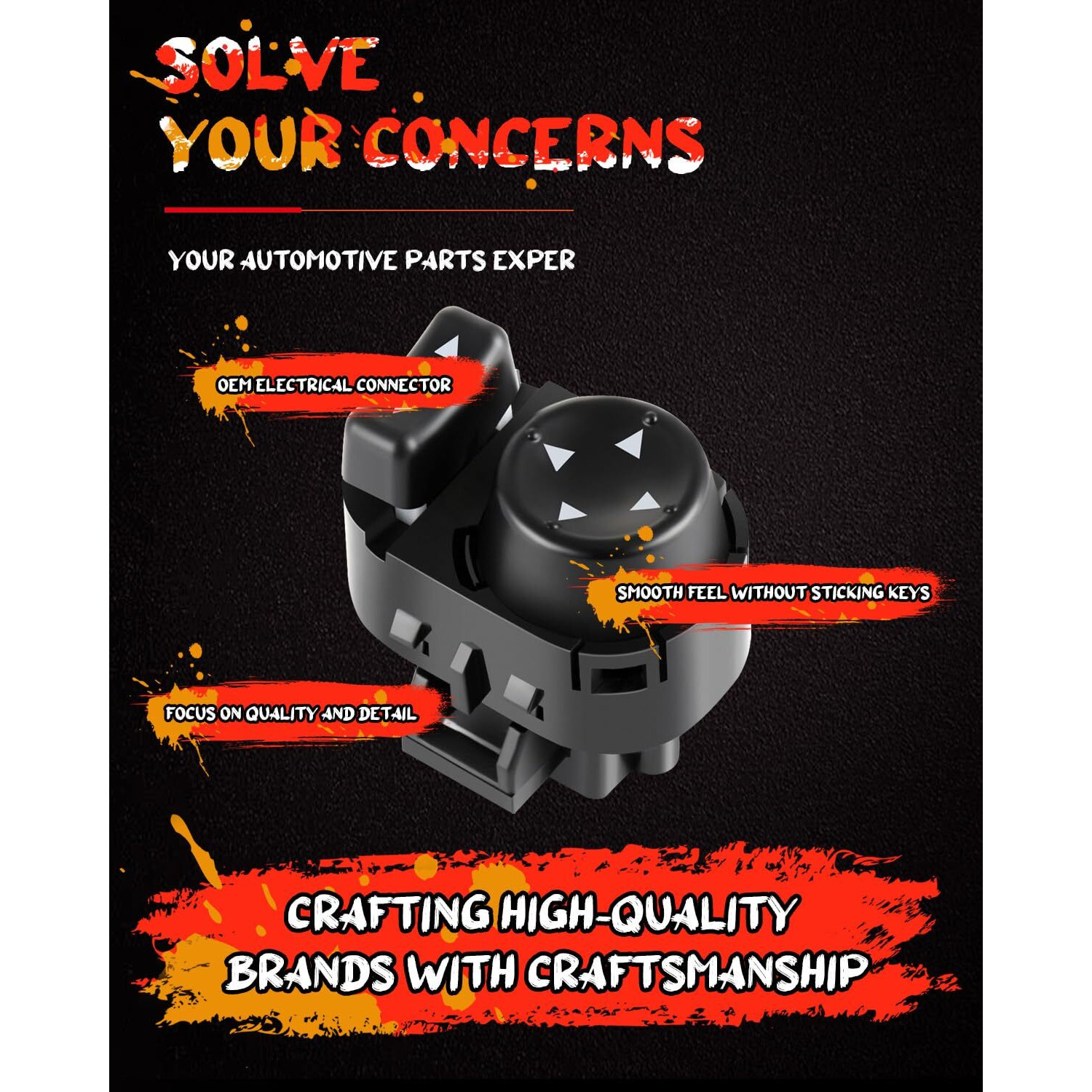 Power Mirror Switch Replacement Fit 2006-11 For Hhr Mirror Switch Driver Side 2004-08 For Malibu Mirror Switch Driver Side 2004-05 For Malibu Maxx Mirror Switch Replace 15261340 15261342