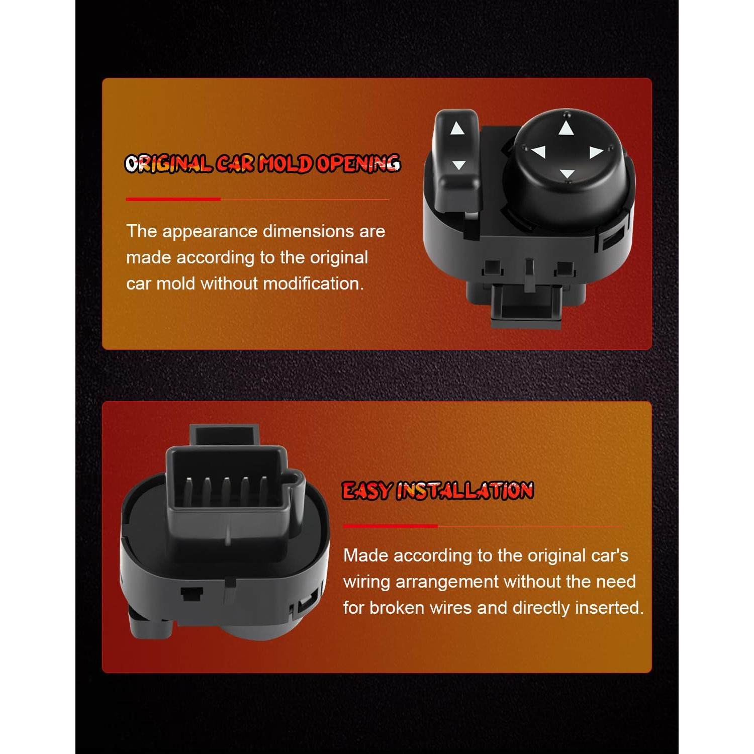 Power Mirror Switch Replacement Fit 2006-11 For Hhr Mirror Switch Driver Side 2004-08 For Malibu Mirror Switch Driver Side 2004-05 For Malibu Maxx Mirror Switch Replace 15261340 15261342