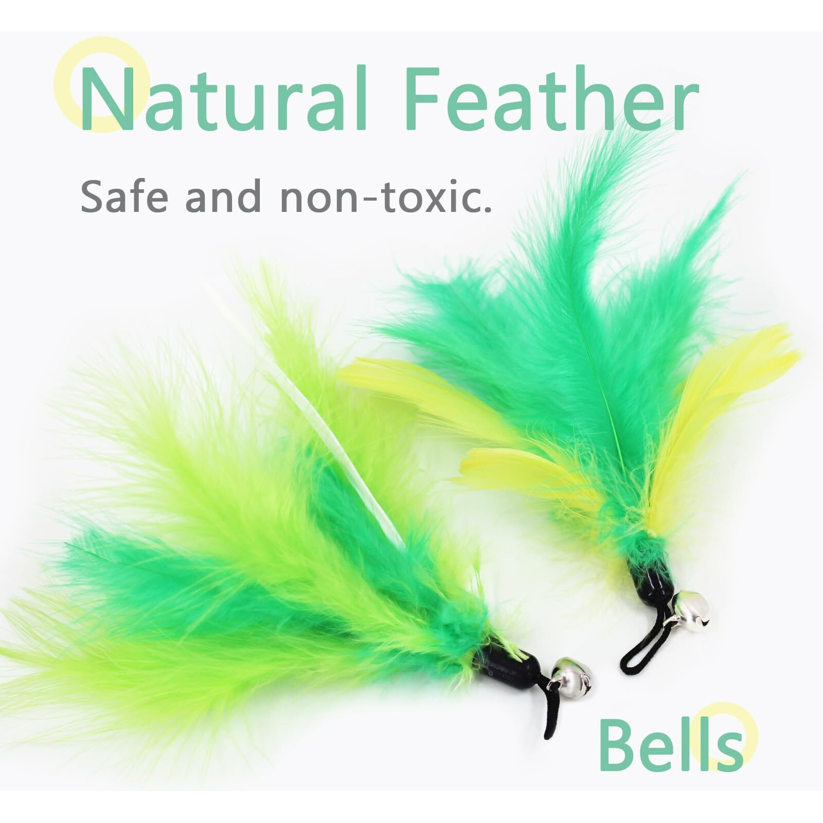 Songway Cat Feather Toys Wand - 7 Pcs Interactive Cat Toys For Indoor Cat Kitten  Retractable Cat Wand Toy With 6 Natural Feather Refills With Bell  Cat Fishing Pole Toy