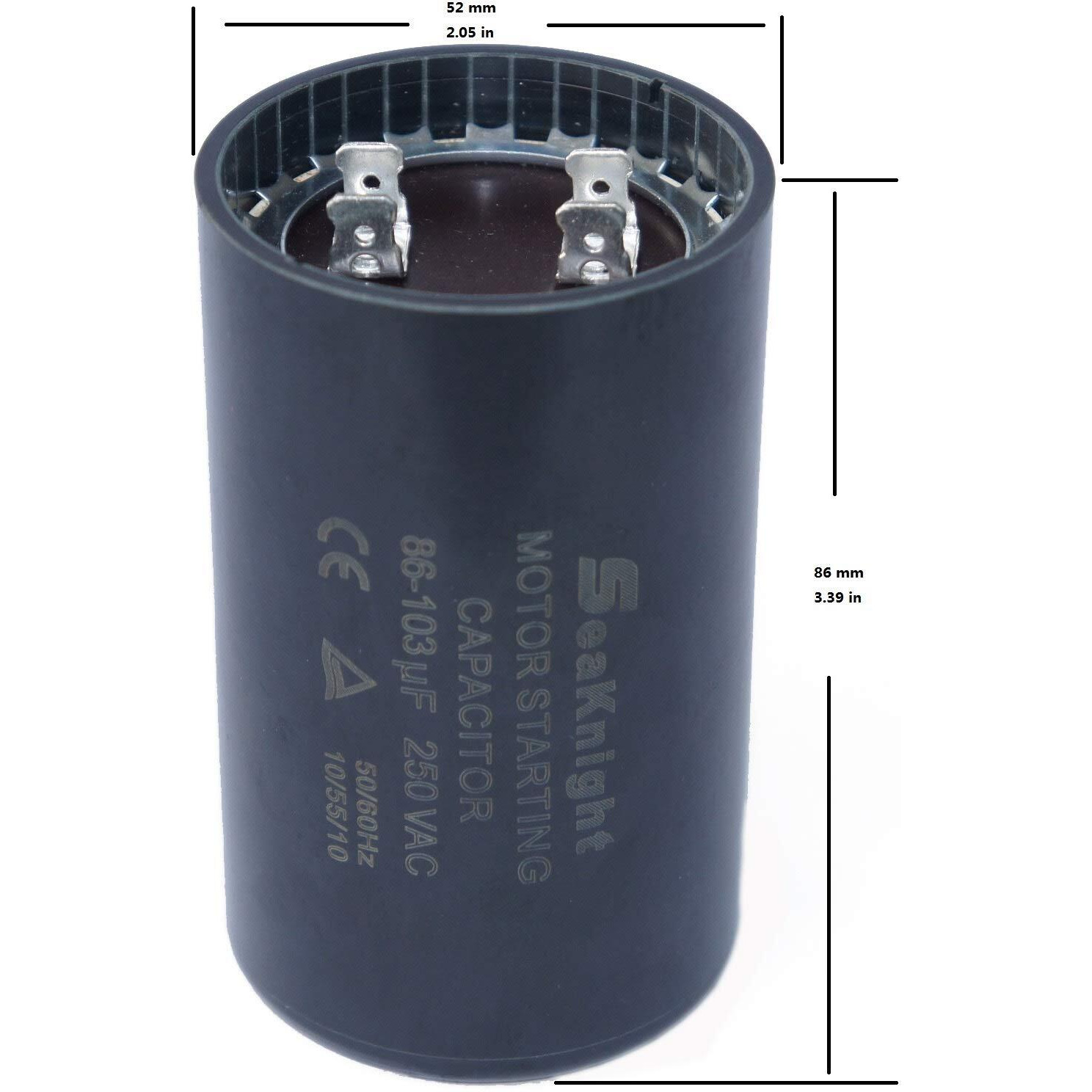 Kbl 86-103 Mfd (Uf) Motor Start Capacitor Compatible For Franklin Control Box 2801074915  Crc 2824085015 3/4 And 1 Hp Well Pump And Others