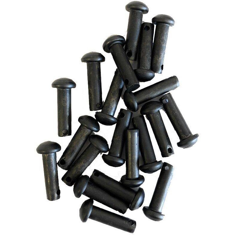 Aj Tack Black Rowel Pins - 10 Pairs