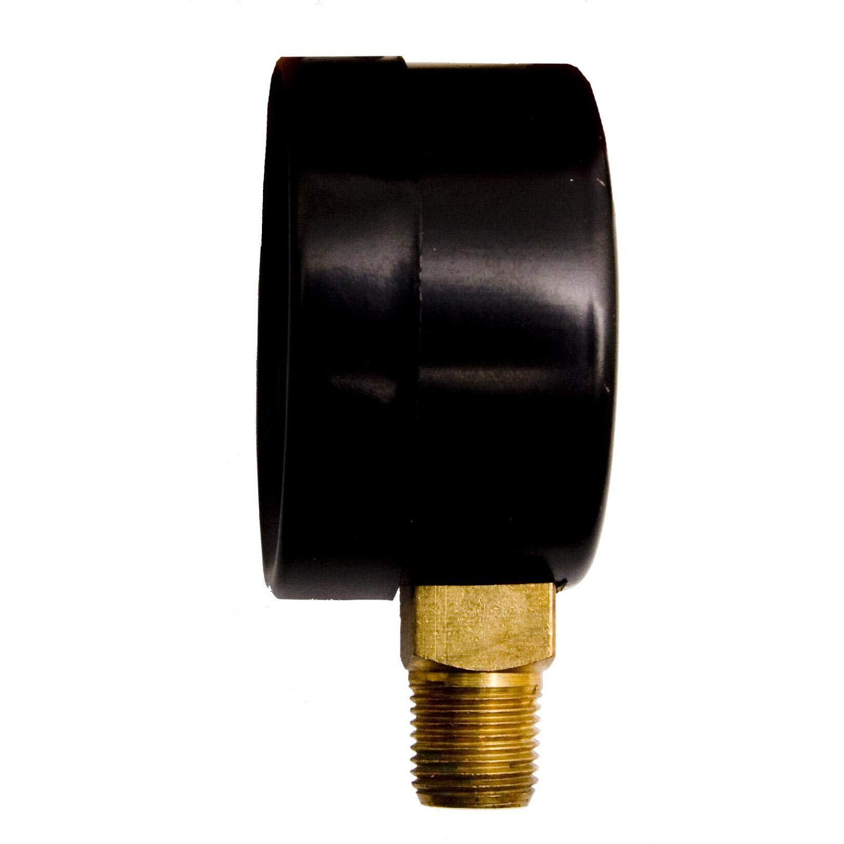1-1/2"" Utility Pressure Gauge  Wog  Black Steel  1/8"" Npt  Lower Mount  0-500 Psi