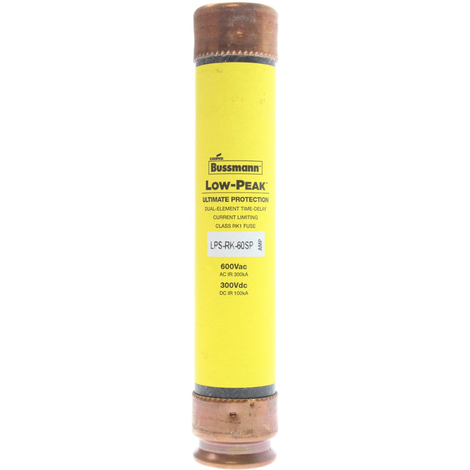 Lps-Rk-60Sp Cooper Bussmann Fuse  60 Amp  Dual-Element  Low-Peak  Time-Delay  Current Limiting  Class Rk1  60A 600V  300K Ir Buss Lps-Rk60