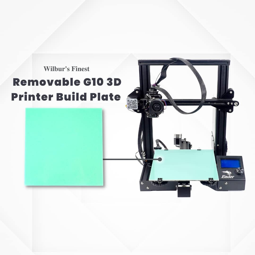 G10 3D Printer Build Surface Plate 235  250  310  370 - Ender 3 Cr10 Prusa High Temp Upgrade Semi Flexible Fiberglass Garolite Nylon Petg Abs Pla Tpu Peek Pekk Ultem Cf Vaapr (235X235Mm  Blemished)