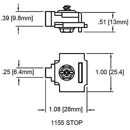 Crl 1155 Crl Door Stop For Bi-Passing Doors