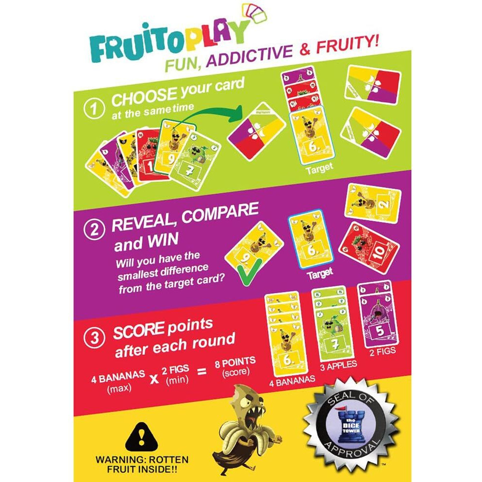 Barrel Aged Games Fruitoplay - Zombie Fruit-Themed Card Game  Trick Taking & Set Collection  Couples & Family Game Night Ages 8+  2-6 Players  20 Min