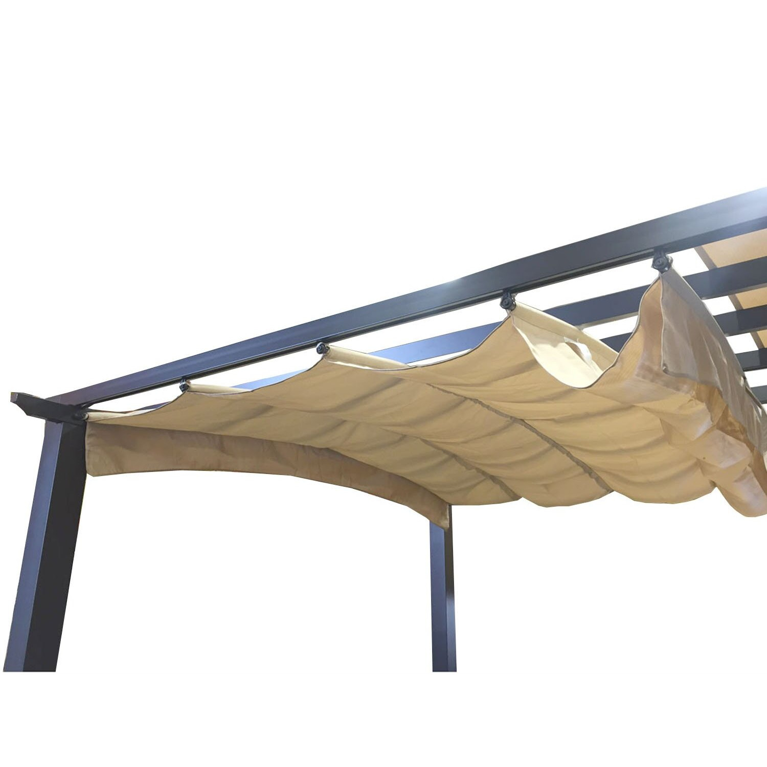 Garden Winds Replacement Canopy For The Hampton Bay Arched Pergola - Standard 350 - Stripe Canyon