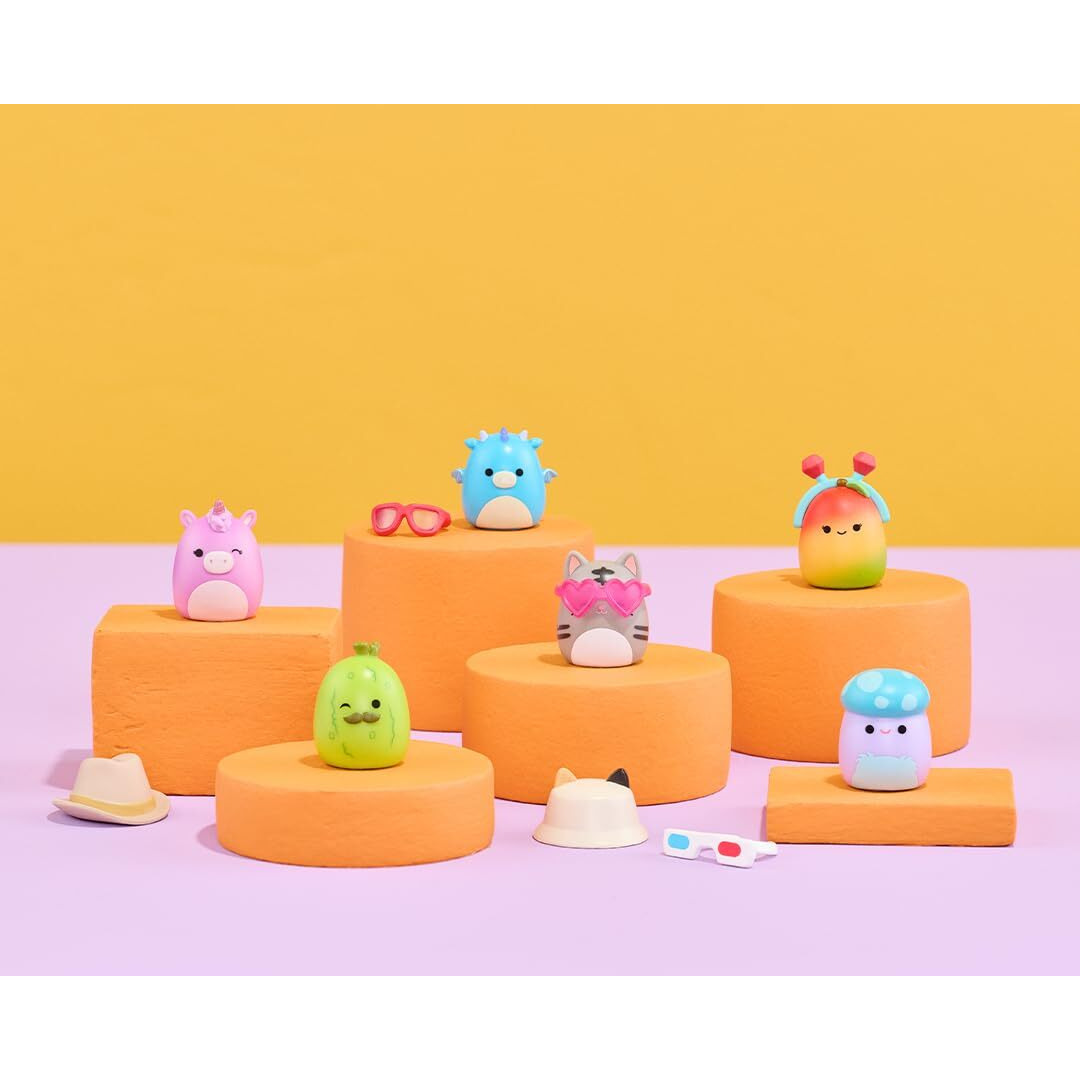Squish-A-Longs 25 Pack - Series 1 - (25) 1  Mini-Squish With 5 Accessories  Ring  And Collectors Guide - Collect  Trade  & Play