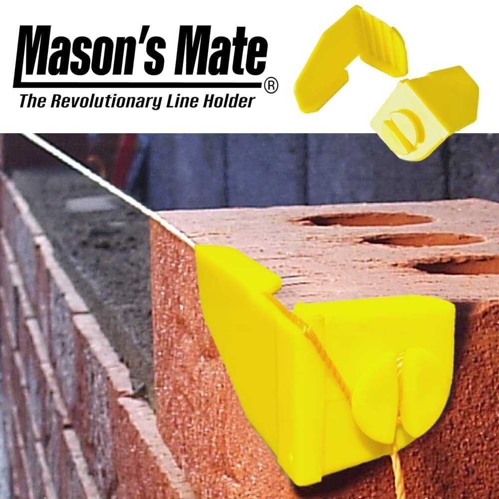 Masons Mate - Builders Line Anchor Corner Brackets - 1Set (2 Mates)  Mm002  Yellow