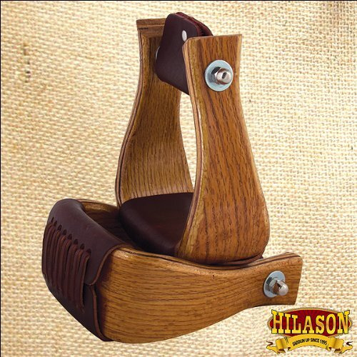 Hilason 172156-3-Bg 3In Oak Wood Bell Stirrups