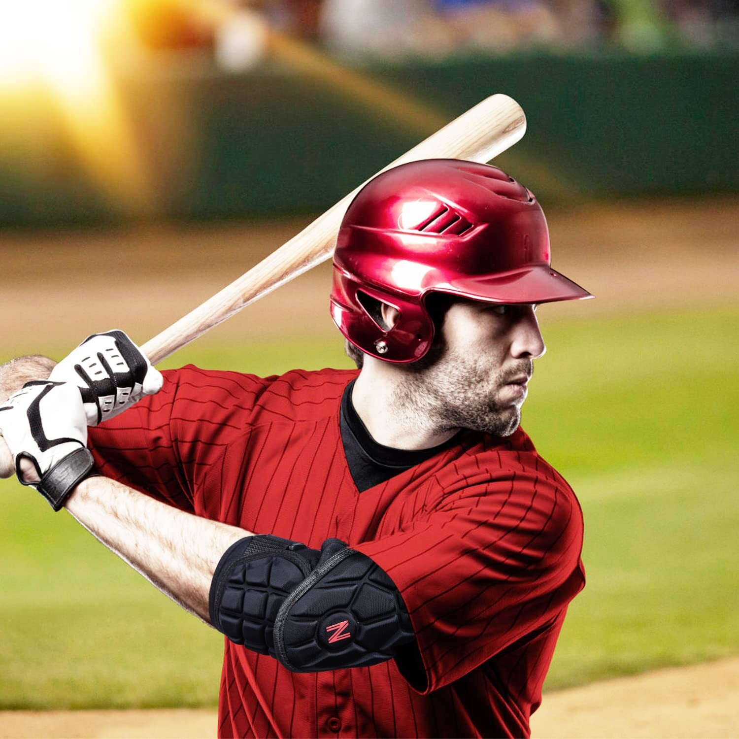 Nuribase Baseball Batters Elbow Guard For Youth  Adult - Softball Elbow Guard For Youth  Adult - Elbow Guard For Baseball  Softball - White Youth