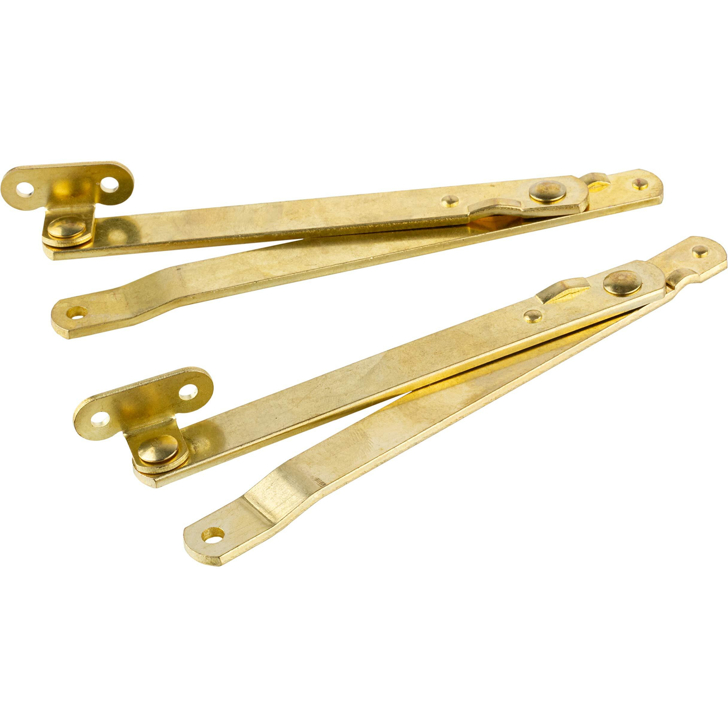 Heavy Duty Brass Plated Lid Stay | Lid Support Hinges For Drop Front Desk  Trunk  Chest | Sh2-Sb