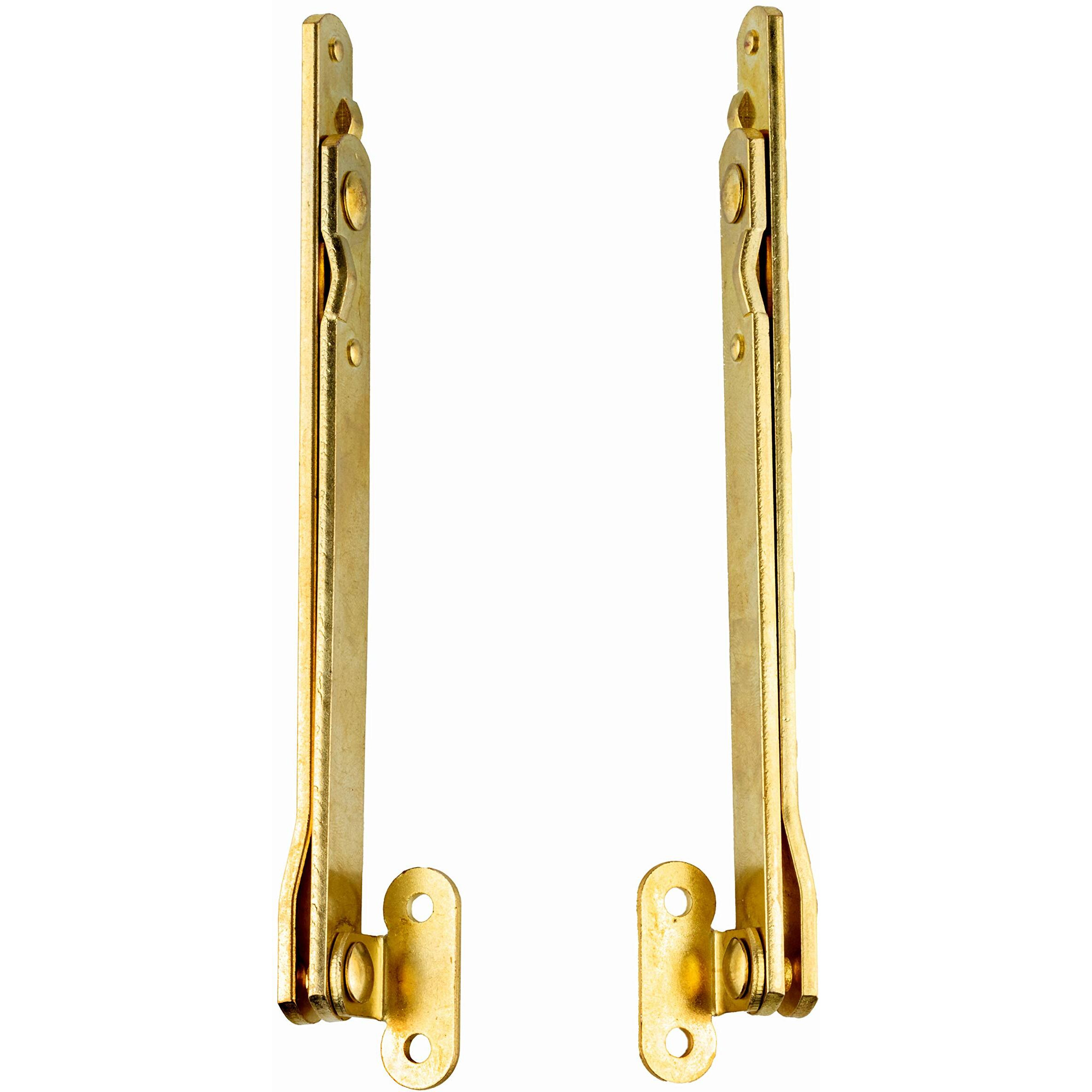 Heavy Duty Brass Plated Lid Stay | Lid Support Hinges For Drop Front Desk  Trunk  Chest | Sh2-Sb