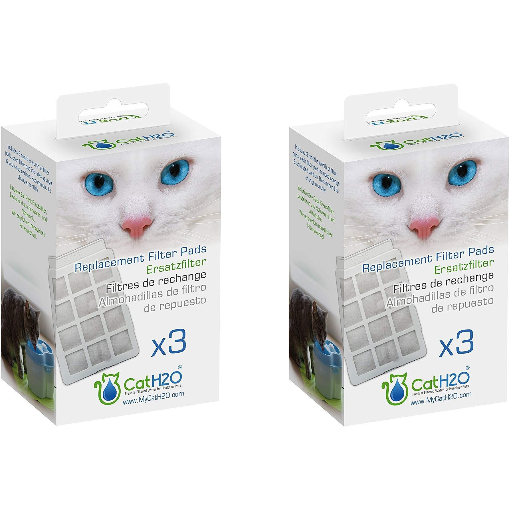 Cath2O 6 Pack Of Replacement Filter Pads For Drinking Fountain