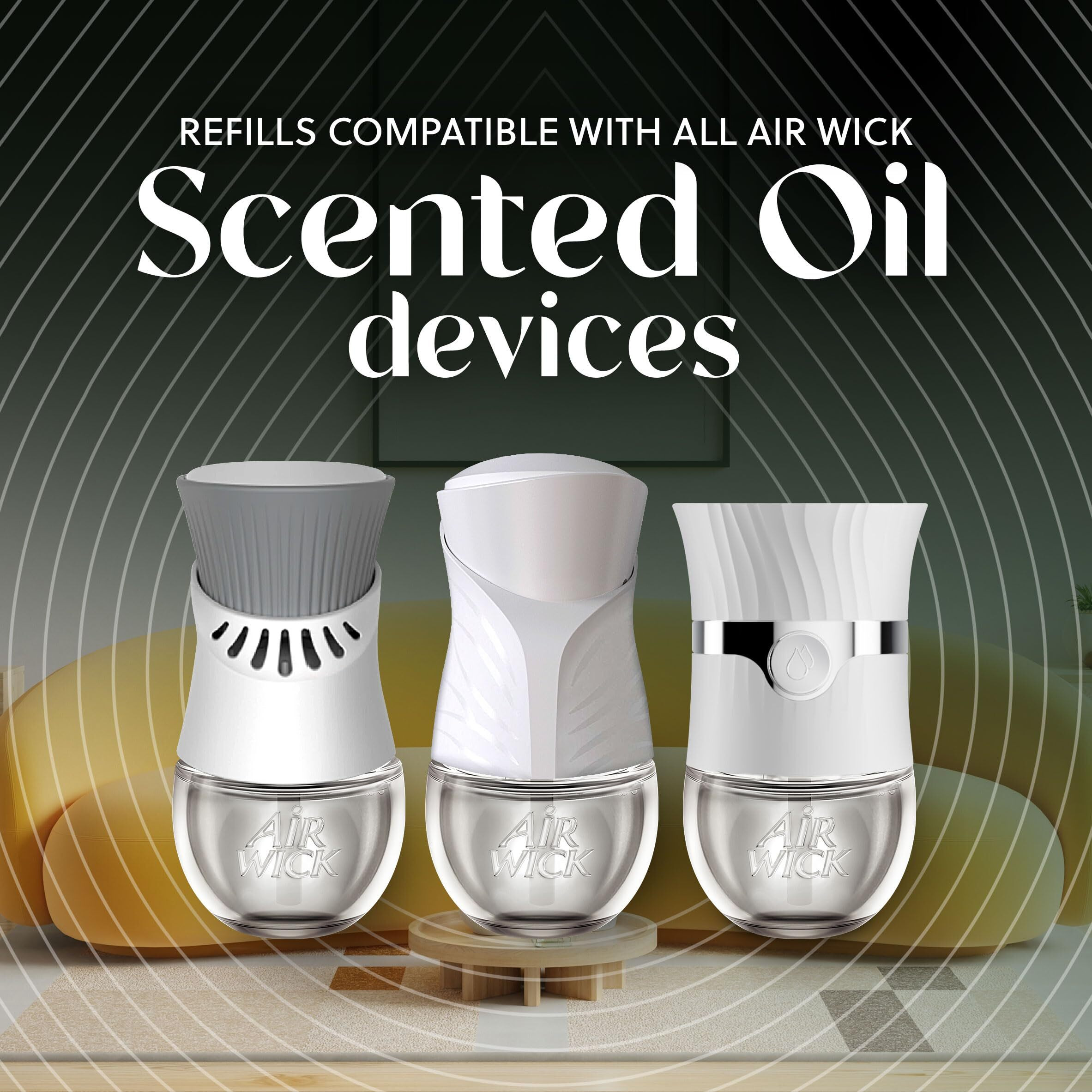 Air Wick Plug In Scented Oil Refills  Sweet Vanilla + Shea Butter  Air Fresheners For Home Long Lasting  Room Fresheners Air Freshener Plug In  Vanilla Essential Oils  House Essentials  5 Ct