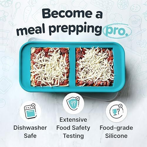 Souper Cubes 2 Cup Silicone Freezer Molds With Lids - Easy Meal Prep Container - Silicone Freezer Trays With Lid For Food  Stocks And More  Silicone Soup Freezer Molds - Aqua - 2-Pack