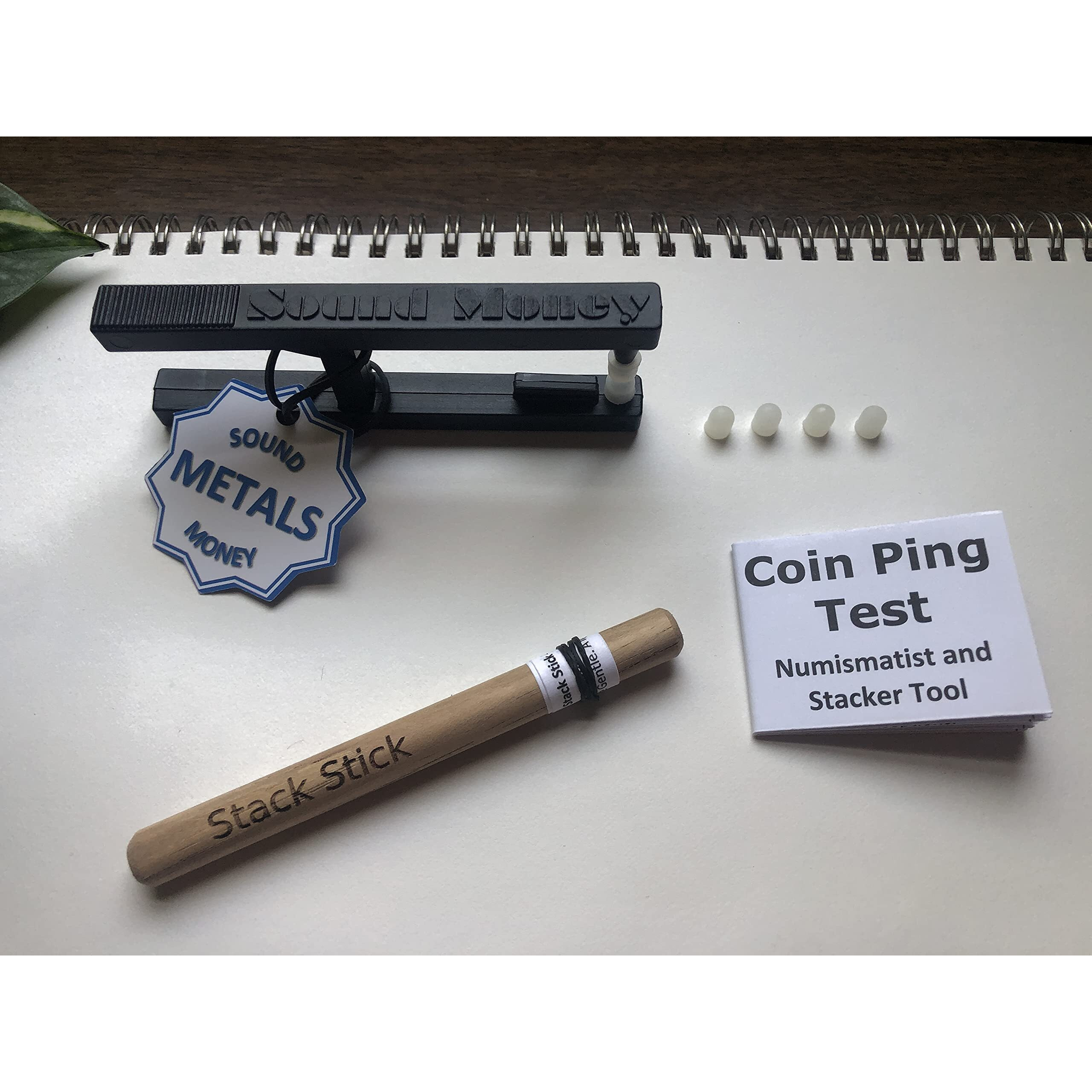 The Pocket Pinger + Stack Stick  Coin Ping Test (Black  1 Pack)