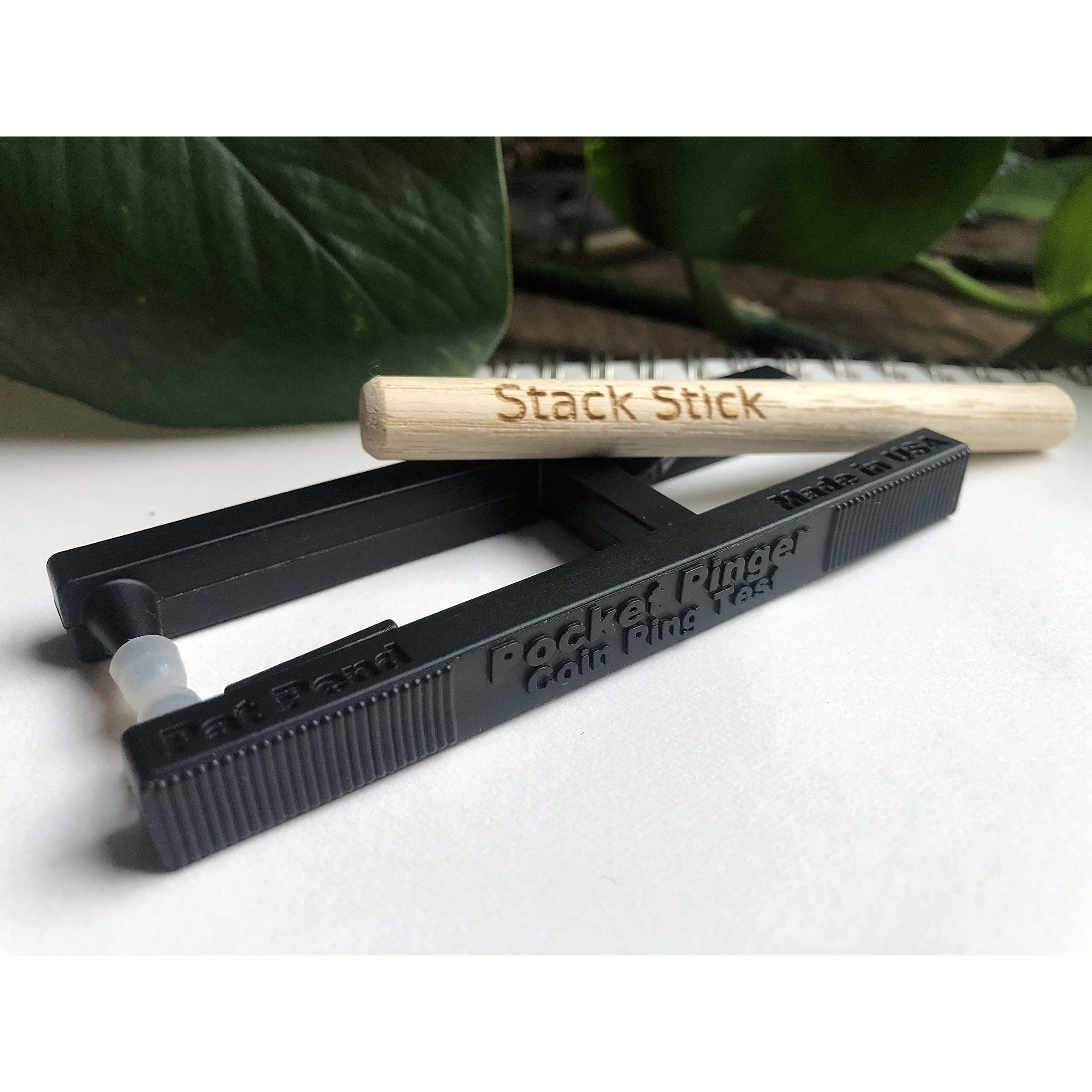 The Pocket Pinger + Stack Stick  Coin Ping Test (Black  1 Pack)