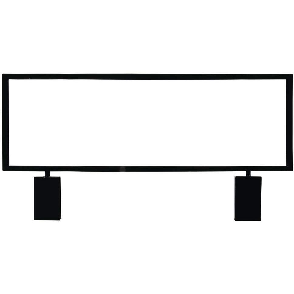 22"" X 7"" Horizontal Metal Grid Sign Holder  Black
