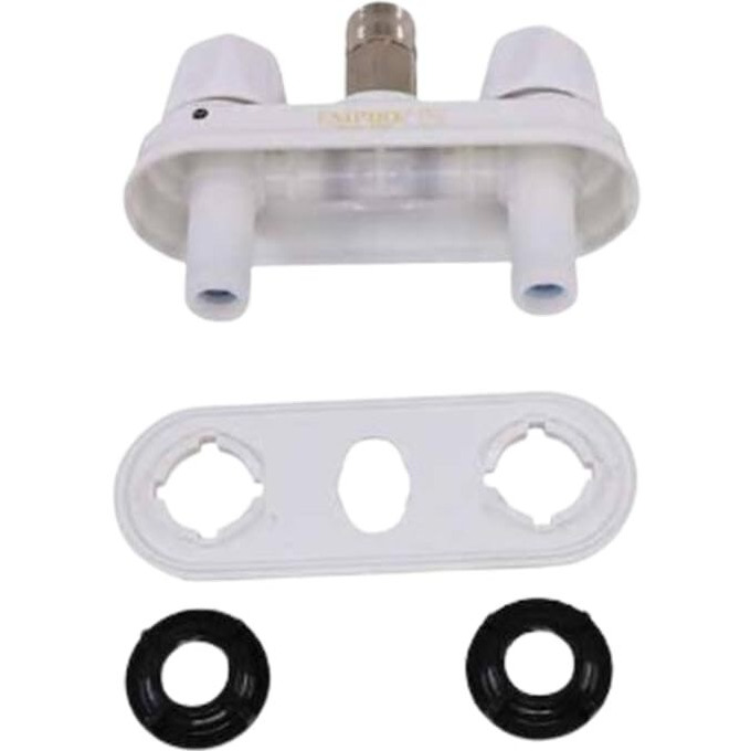 Empire Faucets Rv Outside Shower Valve Kit - 4 Inch Quick Connect Valve And Rv Outdoor Shower Faucet In White
