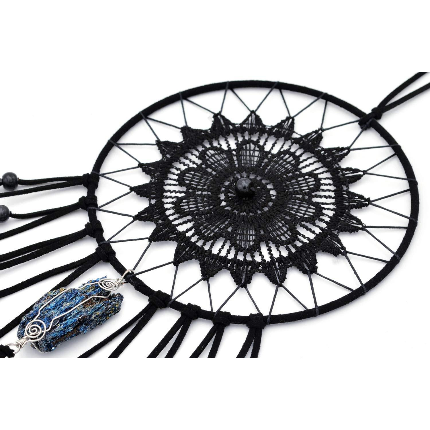 Urdeoms Black Dream Catchers For Bedroom Adults Boys Dream Catcher Wall Decor For Girls Crystals Boho Wall Hanging Decor Teens Room Decoration Festival Gifts Ideas(No.16)