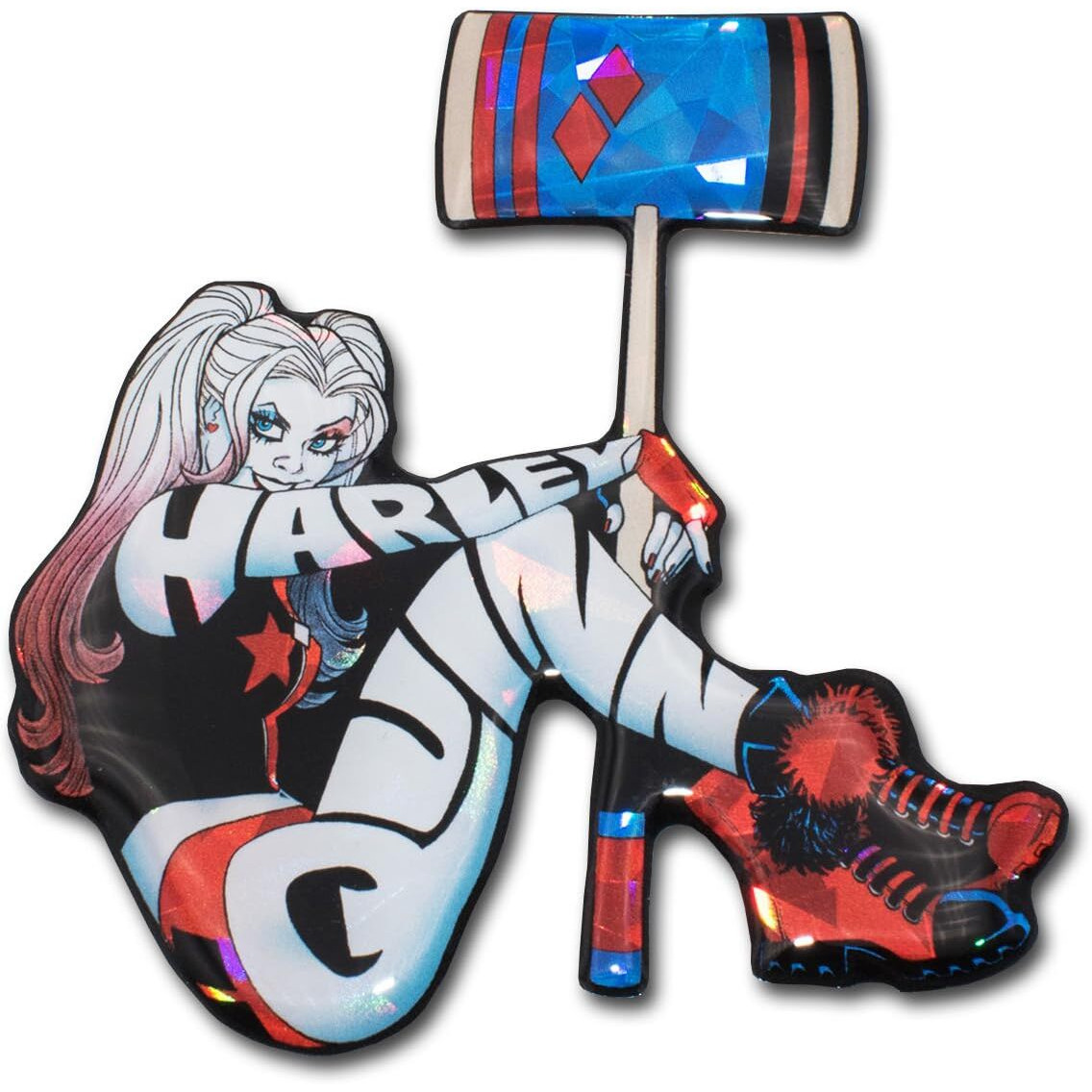 Elektroplate Premium Harley Quinn 3D Doming Reflective Automotive Grade Decal Sticker For Car  Water Bottle  Laptop  Cooler  Toolbox  Phone | Made In The Usa | 3.1&quot&quot X 2.7