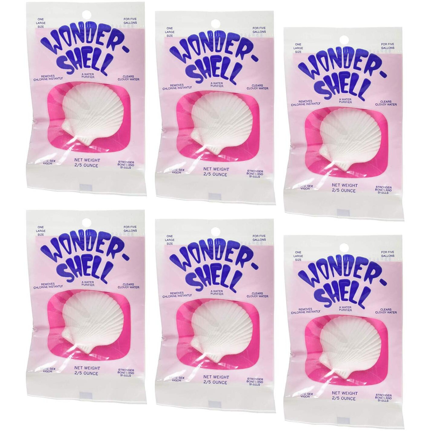 (6 Pack) Weco Wonder Shell Natural Minerals  Large  For A Total Of 6 Large Shells