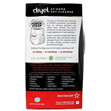 Dryel At-Home Dry Cleaning Starter Kit With Bag  Breeze Clean Scent 1 Kit