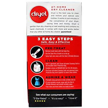 Dryel At-Home Dry Cleaning Starter Kit With Bag  Breeze Clean Scent 1 Kit