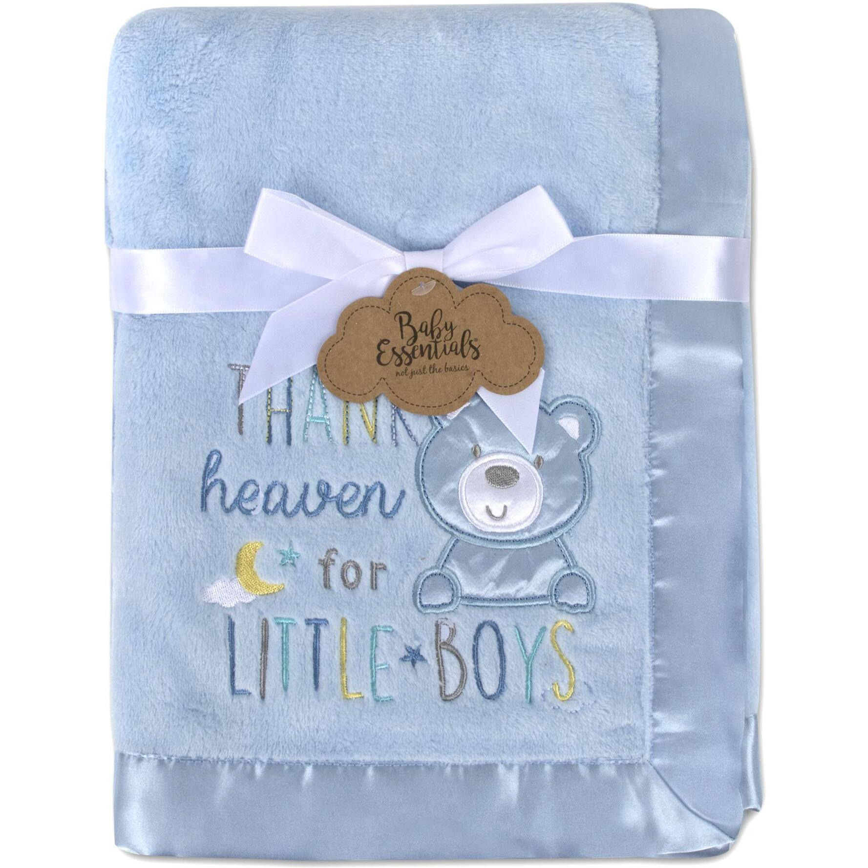 30X40 Fleece Baby Nursery Blanket With Satin Trim For Boys  Girls  And Unknown Gender Baby (Blue)
