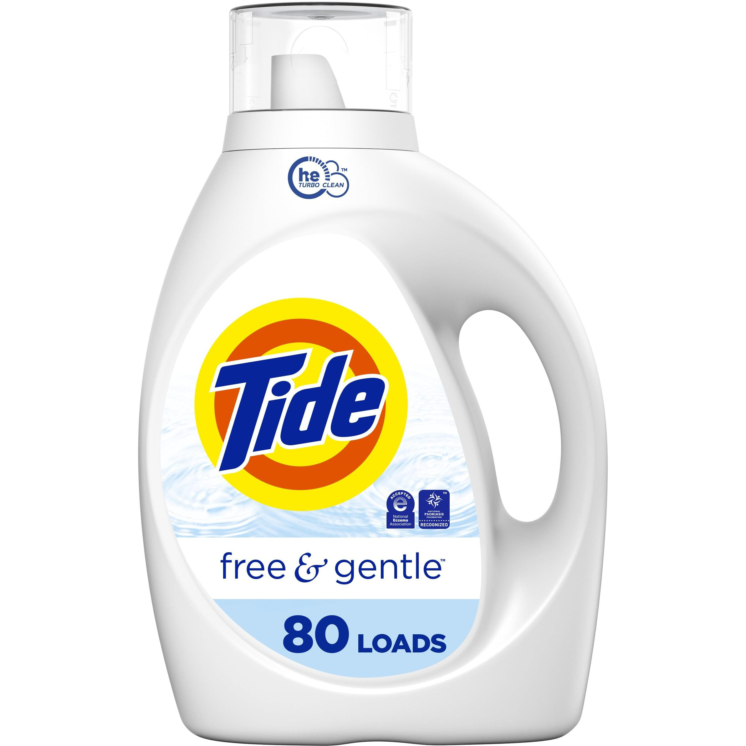 Tide Free & Gentle Liquid Laundry Detergent  80 Loads  105 Fl Oz