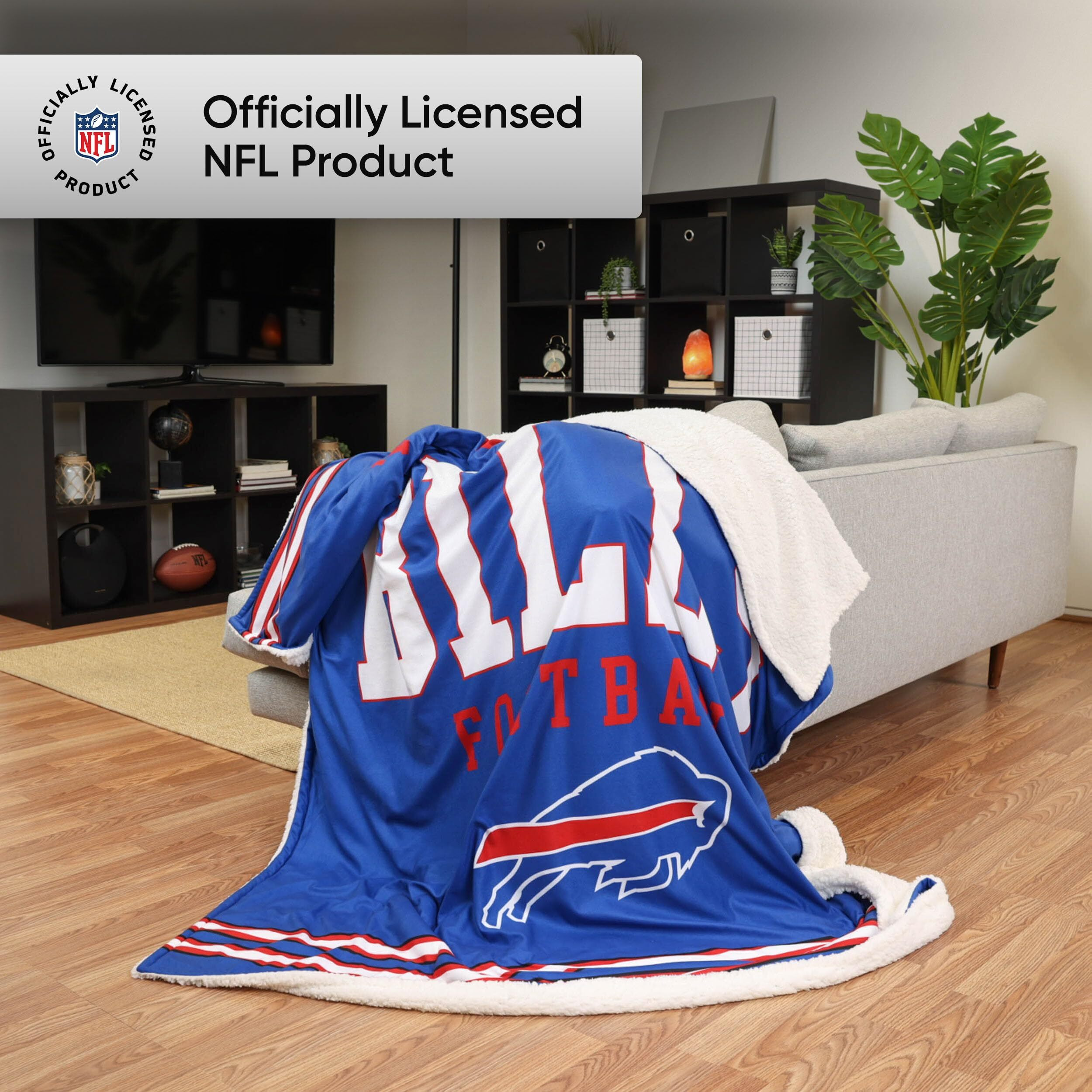 Foco Buffalo Bills Nfl Team Property Of Sherpa Fleece Blanket