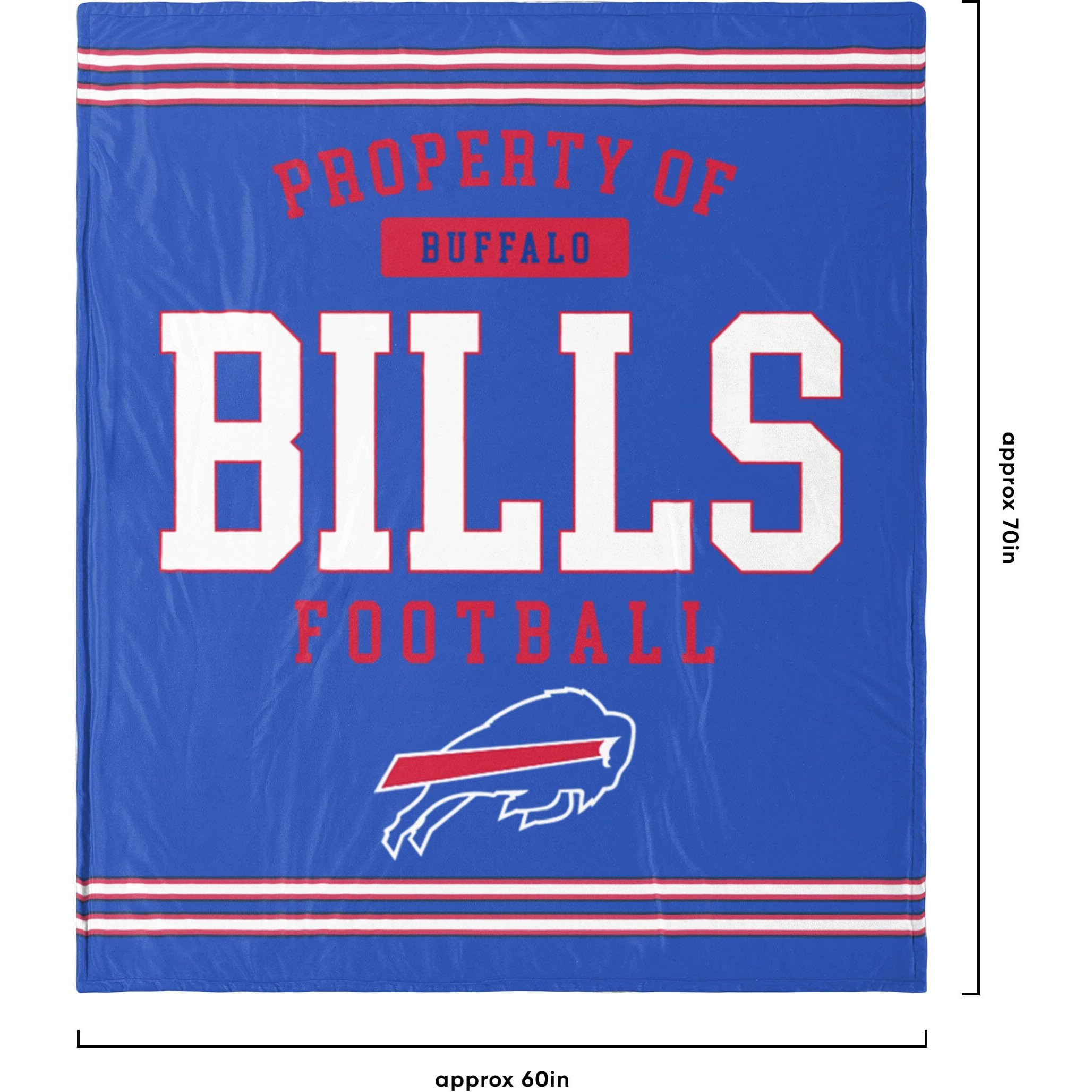 Foco Buffalo Bills Nfl Team Property Of Sherpa Fleece Blanket