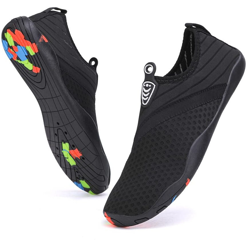 Vsufim Quick-Dry Water Sports Barefoot Shoes Aqua Socks For Swim Beach Pool Surf Yoga For Women Men (9.5 Women/8.5 Men)