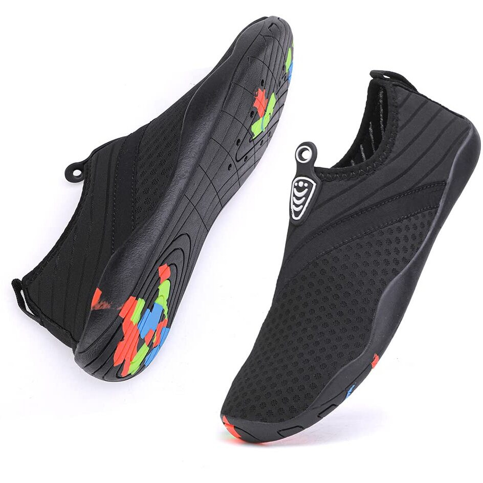 Vsufim Quick-Dry Water Sports Barefoot Shoes Aqua Socks For Swim Beach Pool Surf Yoga For Women Men (9.5 Women/8.5 Men)