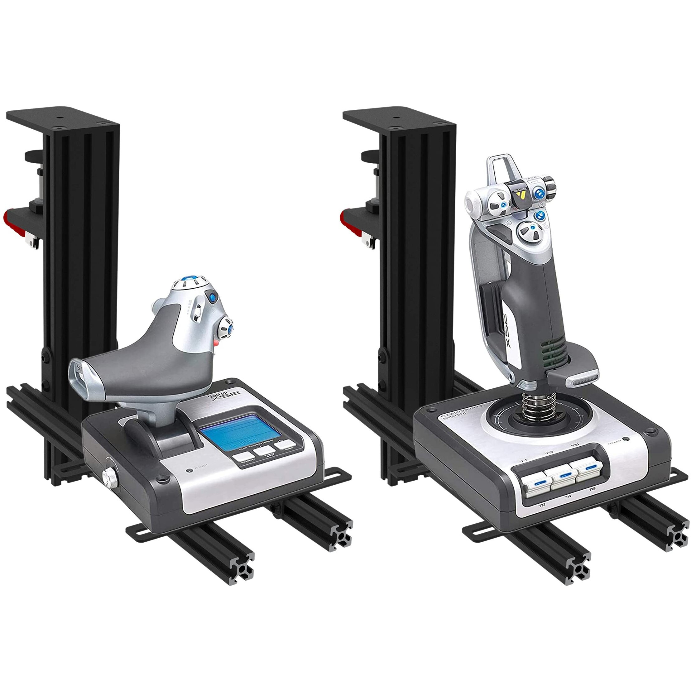 Hikig 2 Set The Desk Mount For The Flight Sim Game Joystick  Throttle And Hotas Systems Compatible With Logitech X56  X52  X52 Pro  Thrustmaster T-Flight Hotas Thrustmaster T.16000M  Thrustmaster Tca