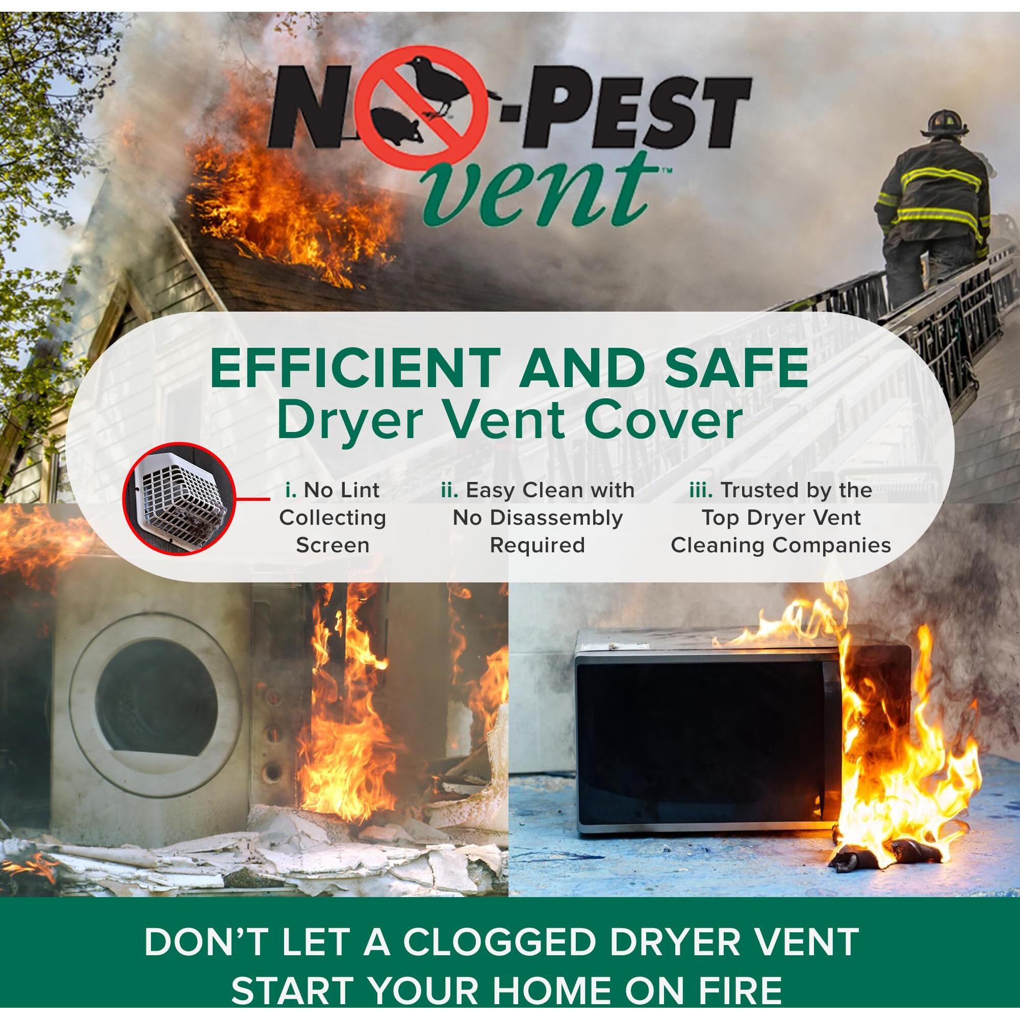 No-Pest Vent  Exclusive Dual Door Dryer Vent Cover Outdoor 4 Inch  Made In Usa W Highest Uv Resistant Plastic In Any Outdoor Vent Cover (Tan  4 Inch W/O Duct Tube)