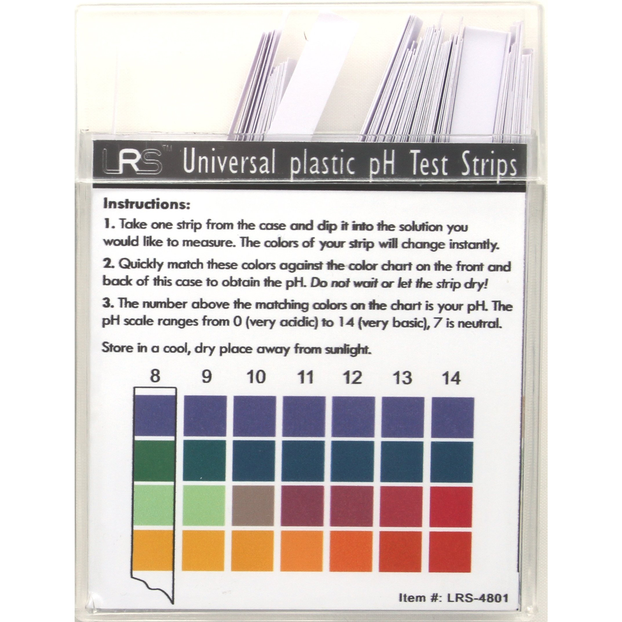 Plastic Ph Test Strips  Universal Application (Ph 0-14)  100 Strips | For Saliva  Soap  Urine  Food  Liquids  Water With Soil Testing  Lab Monitoring  Etc.